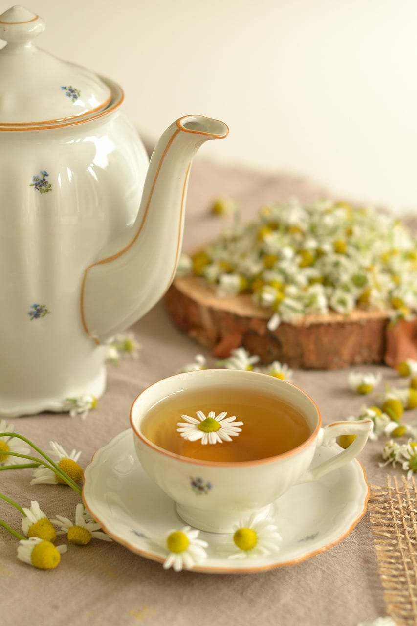 tea, herbs, chamomile, health, flowers