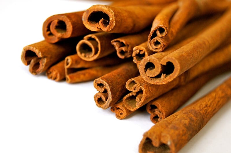 a stack of cinnamon sticks